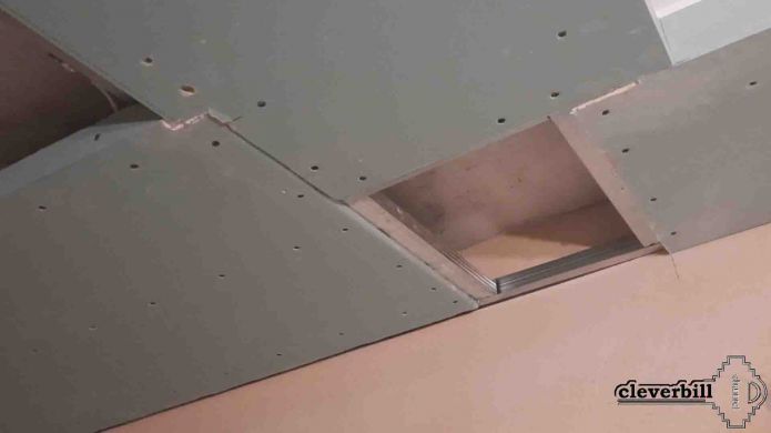 Монтаж гипсокартона, соединение листов ГКЛ, двухуровневый потолок из гипсокартона 
